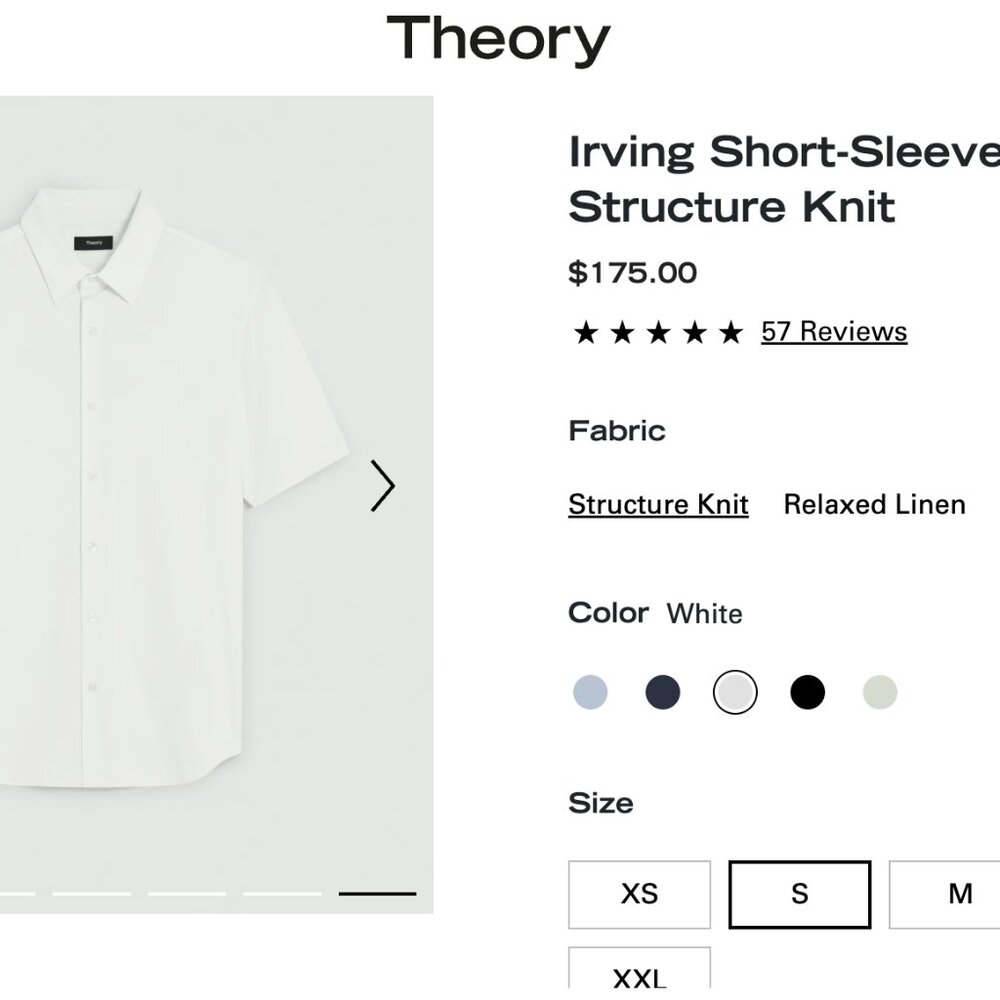 White Theory Button Down T-Shirt